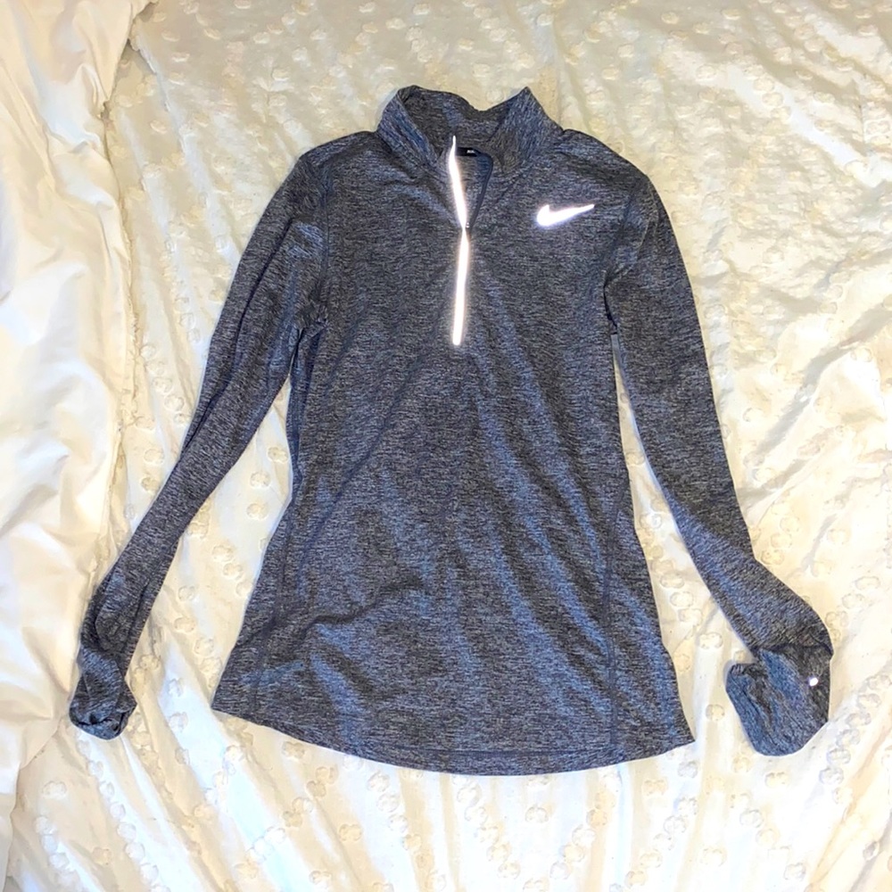 Grey Nike  Dri-Fit Quarter Zip Size XS